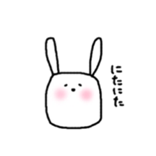 square face rabbits 2 sticker #13158969