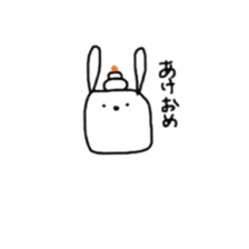 square face rabbits 2 sticker #13158977