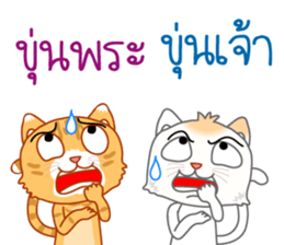 Two cats are talking sticker #13159009