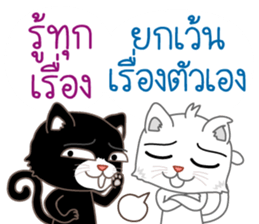 Two cats are talking sticker #13159020