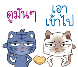Two cats are talking sticker #13159031