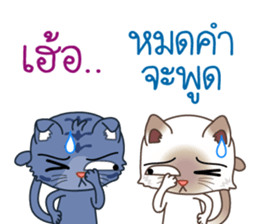Two cats are talking sticker #13159033