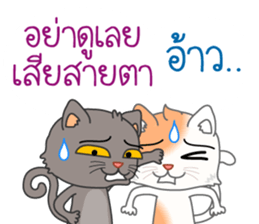 Two cats are talking sticker #13159038