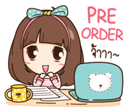 Cute little Merchant fashion shop. sticker #13159914