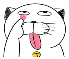 Stupid Fat White Cat 5 sticker #13161391