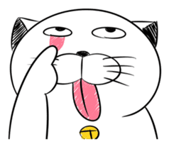 Stupid Fat White Cat 5 sticker #13161391