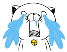 Stupid Fat White Cat 5 sticker #13161394