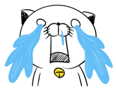 Stupid Fat White Cat 5 sticker #13161394