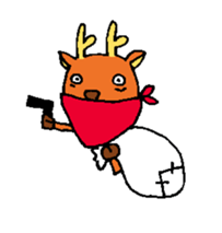 Xmas reindeer and his friends sticker #13161479