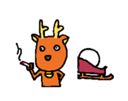 Xmas reindeer and his friends sticker #13161482