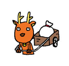 Xmas reindeer and his friends sticker #13161483