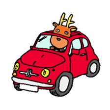 Xmas reindeer and his friends sticker #13161485