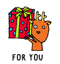 Xmas reindeer and his friends sticker #13161491