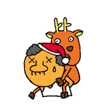 Xmas reindeer and his friends sticker #13161492