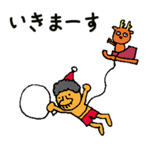 Xmas reindeer and his friends sticker #13161496