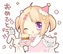 The Girl with Lovely Animals. sticker #13161534