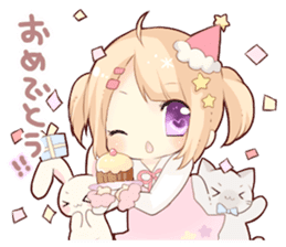 The Girl with Lovely Animals. sticker #13161534