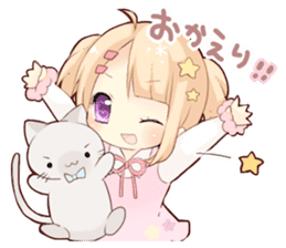 The Girl with Lovely Animals. sticker #13161540