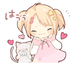 The Girl with Lovely Animals. sticker #13161547