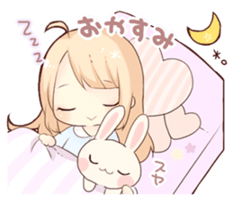 The Girl with Lovely Animals. sticker #13161557