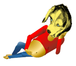 Beagle of the human body sticker #13162866