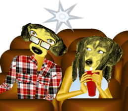 Beagle of the human body sticker #13162874