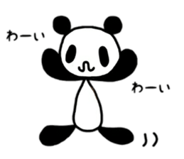 Rabbit & panda, sometimes a bear. 2 sticker #13164264