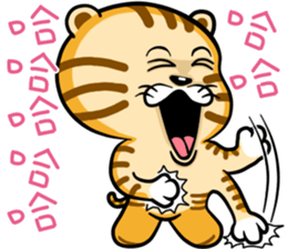 Cute little tiger sticker #13164286