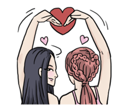 AsB - 130 Heart B (heart Body language ) sticker #13165300