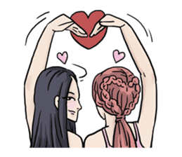 AsB - 130 Heart B (heart Body language ) sticker #13165300