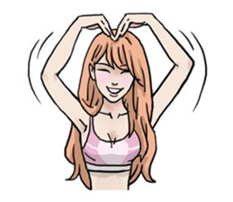 AsB - 130 Heart B (heart Body language ) sticker #13165301