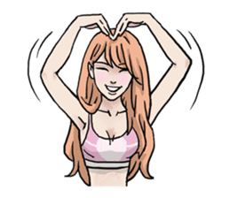 AsB - 130 Heart B (heart Body language ) sticker #13165301