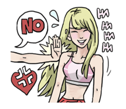 AsB - 130 Heart B (heart Body language ) sticker #13165302