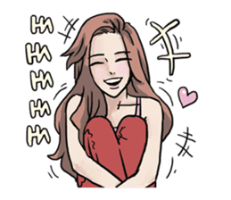 AsB - 130 Heart B (heart Body language ) sticker #13165306