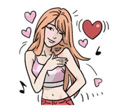 AsB - 130 Heart B (heart Body language ) sticker #13165308