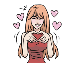 AsB - 130 Heart B (heart Body language ) sticker #13165311