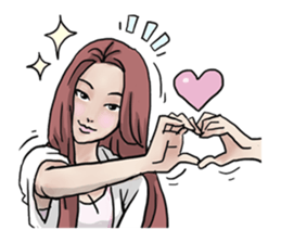 AsB - 130 Heart B (heart Body language ) sticker #13165321