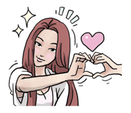 AsB - 130 Heart B (heart Body language ) sticker #13165321