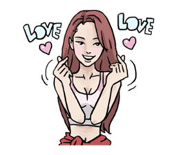 AsB - 130 Heart B (heart Body language ) sticker #13165324