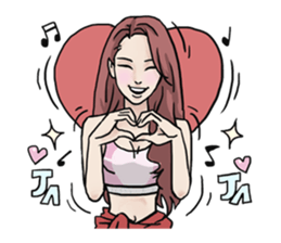 AsB - 130 Heart B (heart Body language ) sticker #13165325