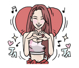 AsB - 130 Heart B (heart Body language ) sticker #13165325
