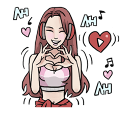 AsB - 130 Heart B (heart Body language ) sticker #13165329
