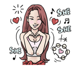 AsB - 130 Heart B (heart Body language ) sticker #13165332