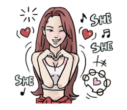 AsB - 130 Heart B (heart Body language ) sticker #13165332