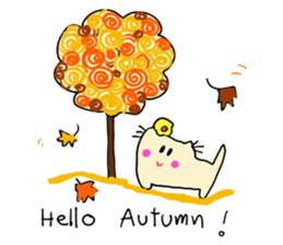 Dinkyneko & Friends #7 Autumn &Halloween sticker #13165503
