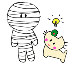 Dinkyneko & Friends #7 Autumn &Halloween sticker #13165535