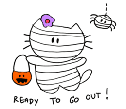 Dinkyneko & Friends #7 Autumn &Halloween sticker #13165536