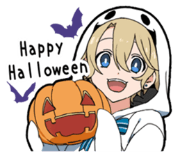 Halloween costume boy sticker #13166302