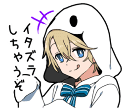 Halloween costume boy sticker #13166303