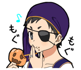 Halloween costume boy sticker #13166327